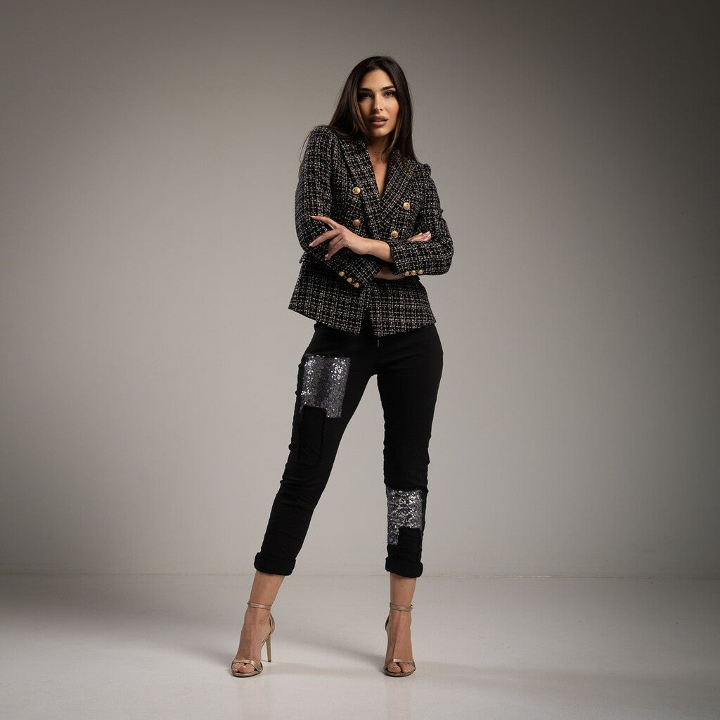 Blazer Chanel Negra ZARA MANGO