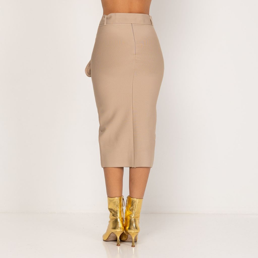 Falda de vestir beige ZARA MANGO