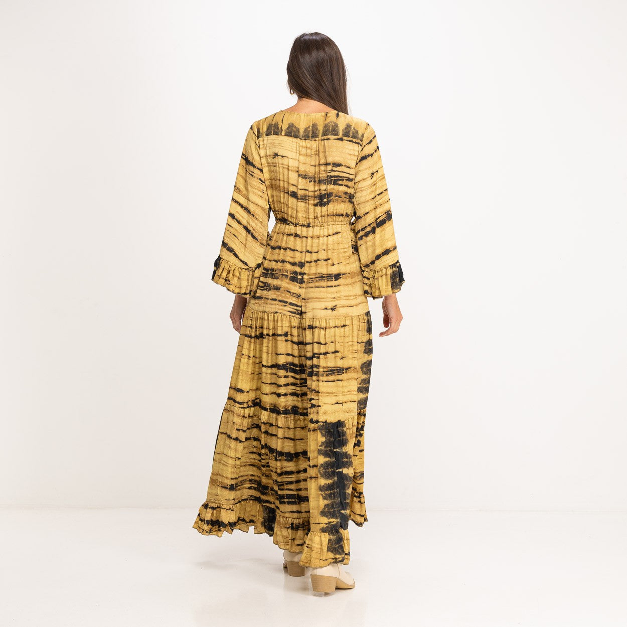 Vestido Boho Estampado Amarillo MANGO ZARA