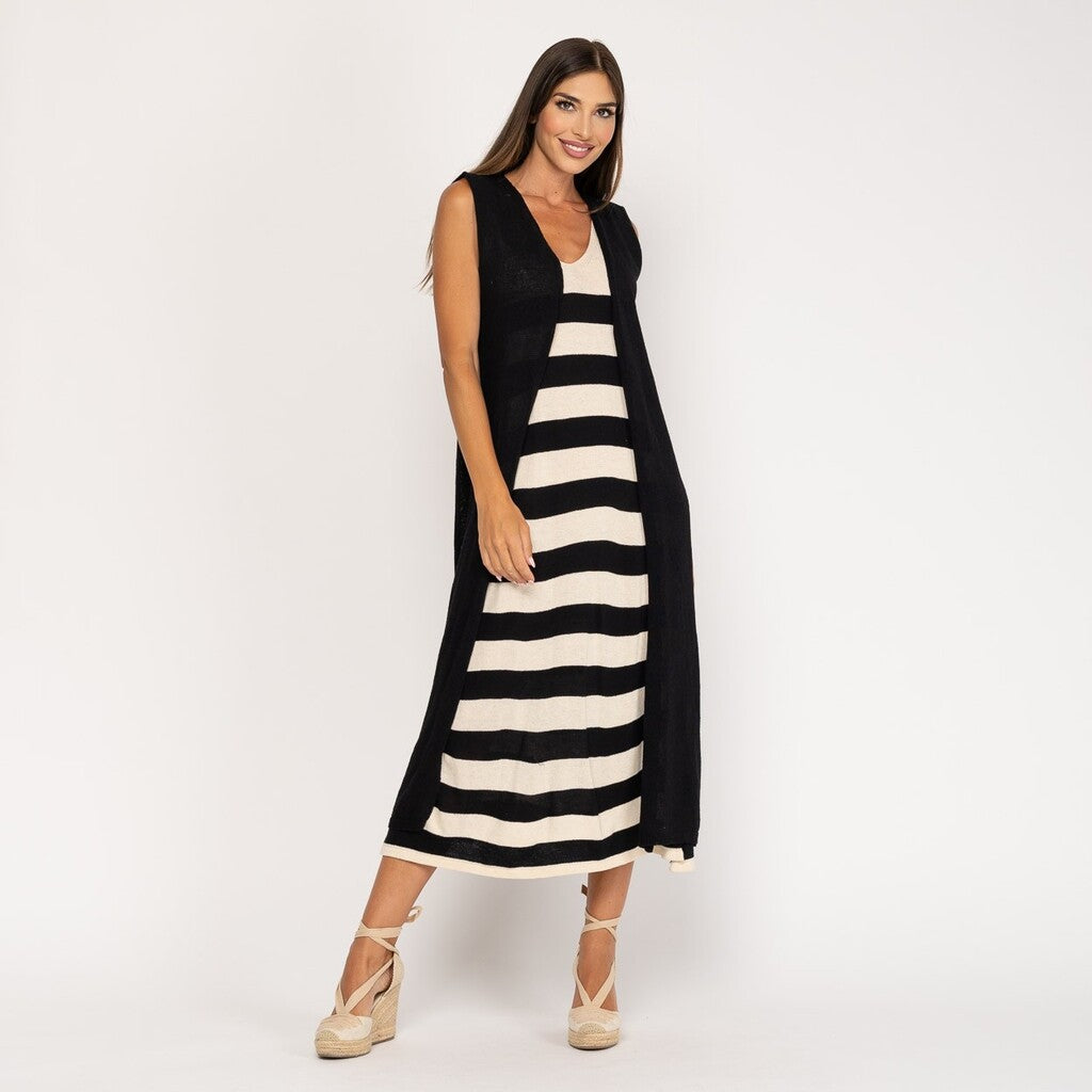 Conjunto vestido y chaleco estilo marinero MANGO ZARA