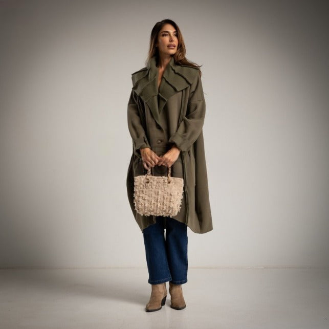 Abrigo oversize kaki