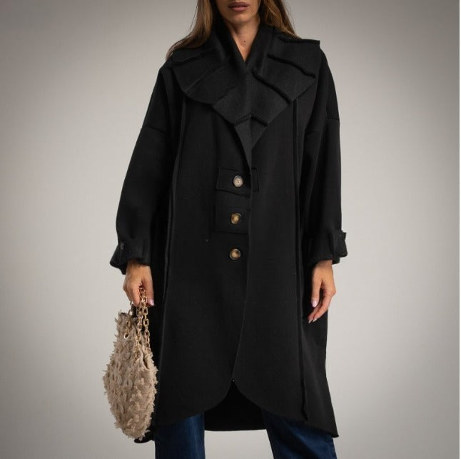 Abrigo oversize negro