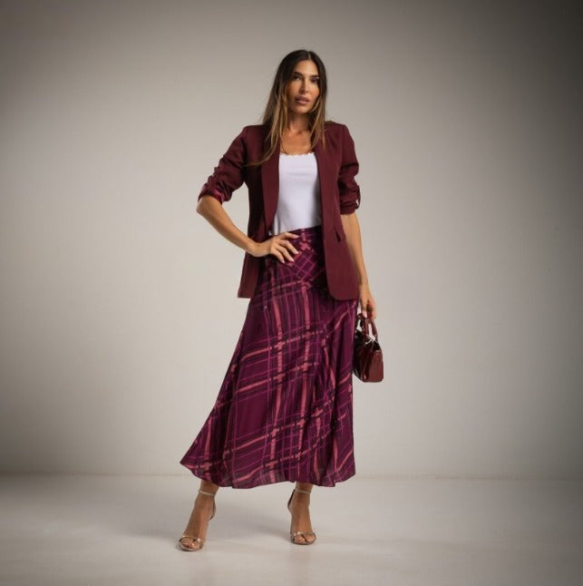 Blazer burgundy manga recogida