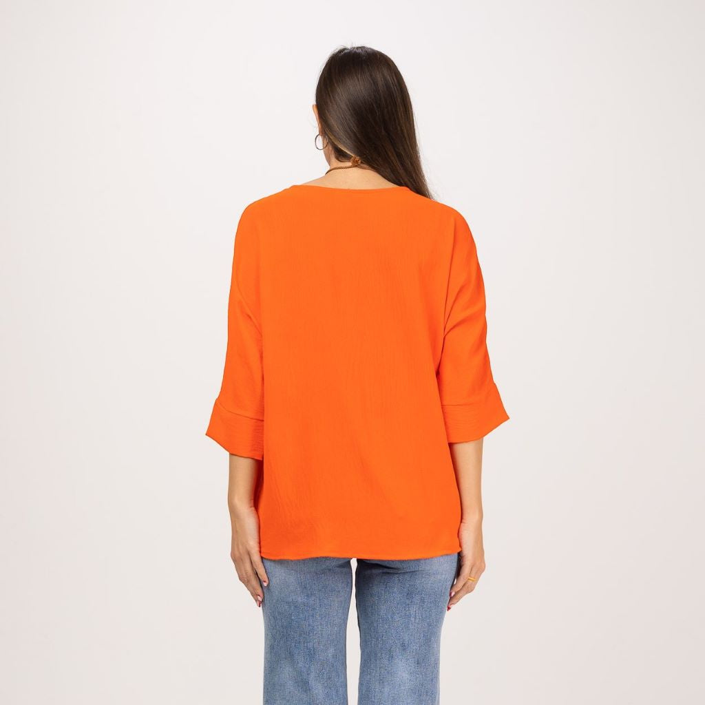 Blusa Manga Japonesa Naranja Carlota and CO