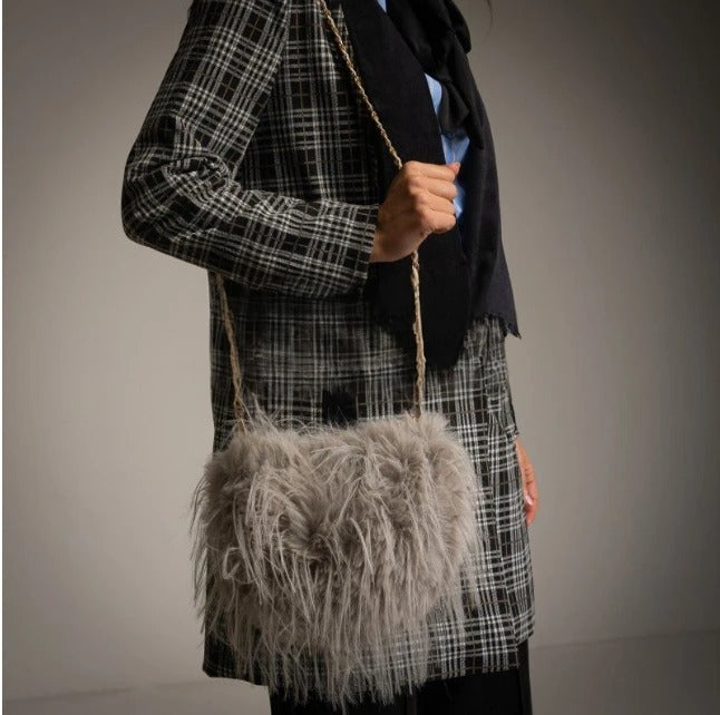 Bolso Pelo Gris PErla ZARA