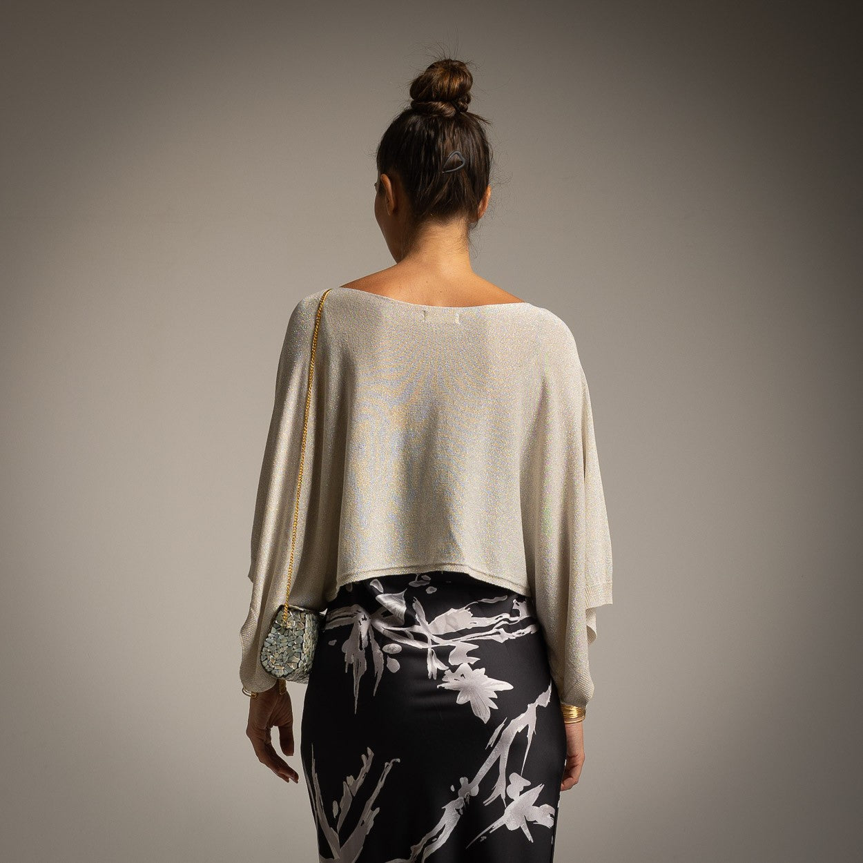 Sweater Capa Beige Plata CHRIS BOTTI SHOP