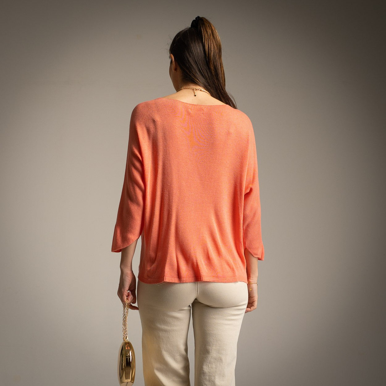 Jersey Fino de Angora Coral