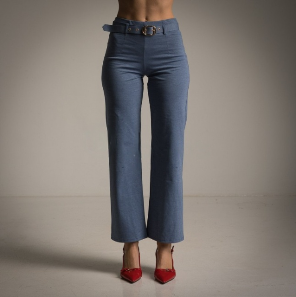 Pantalón de vestir azul denim mujer ZARA MANGO Tallas Grandes