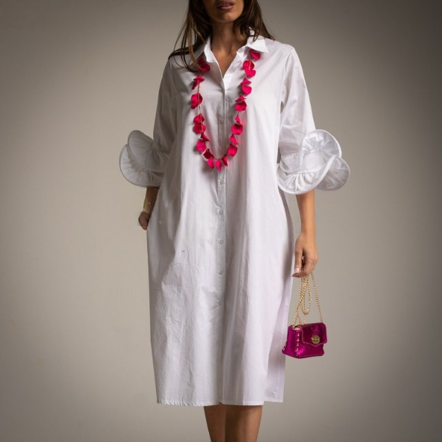 Vestido Algodón Blanco Chris Botti Shop