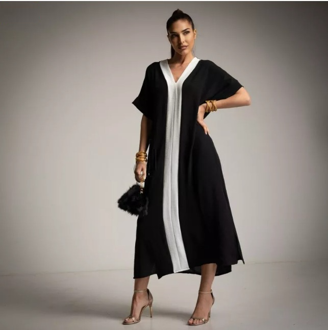 Vestido Kaftan Negro ZARA