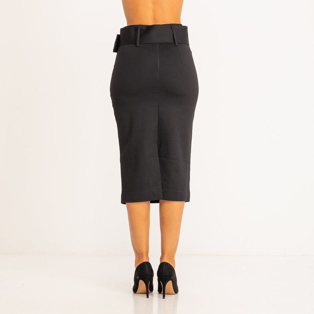 falda de vestir midi negra MANGO ZARA