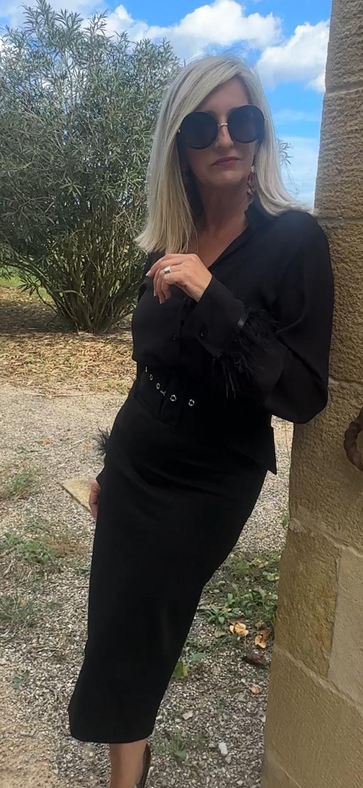 Falda Tubo Negra MANGO ZARA