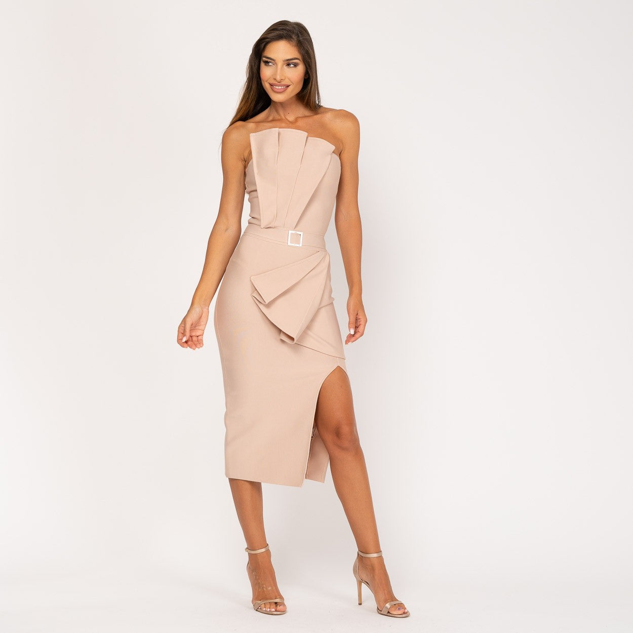 Vestido de Ceremonia Rosa Palo MANGO ZARA
