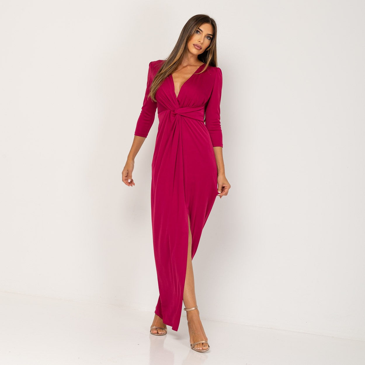 Vestido elegante de fiesta rojo Tallas Grandes