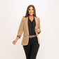 Blazer Beige Animal Print