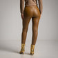 Leggins cuero camel