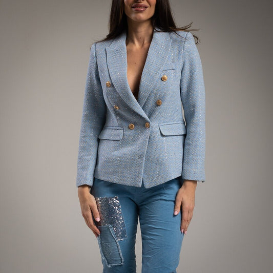 Blazer Chanel Azul ZARA MANGO