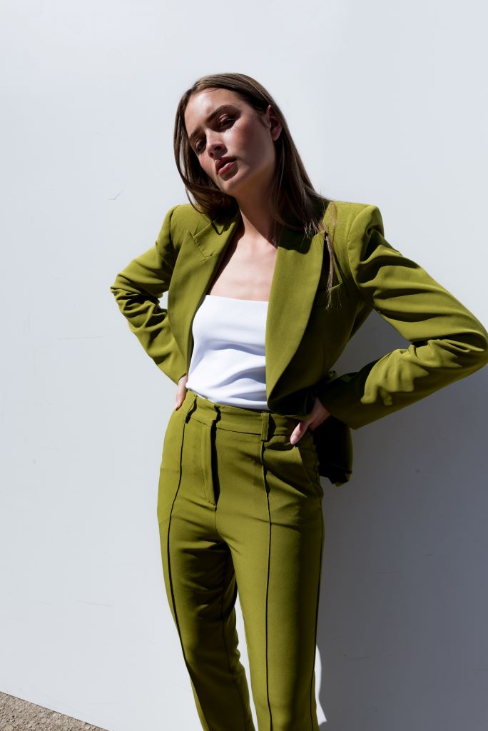 Pantalón de traje verde