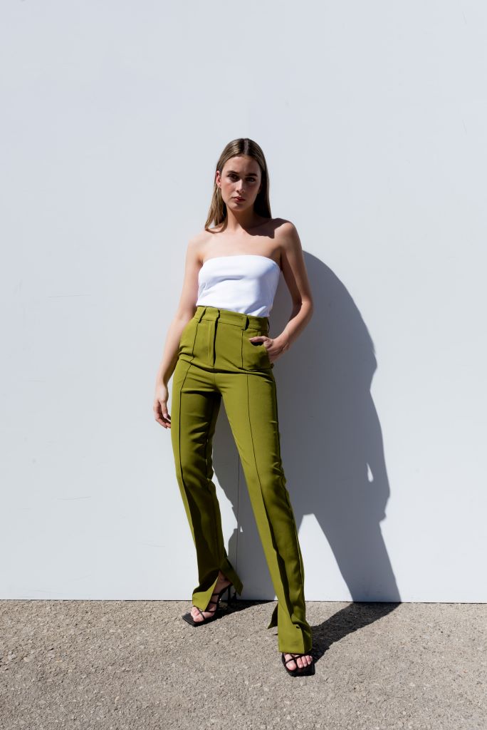 Pantalón de traje verde