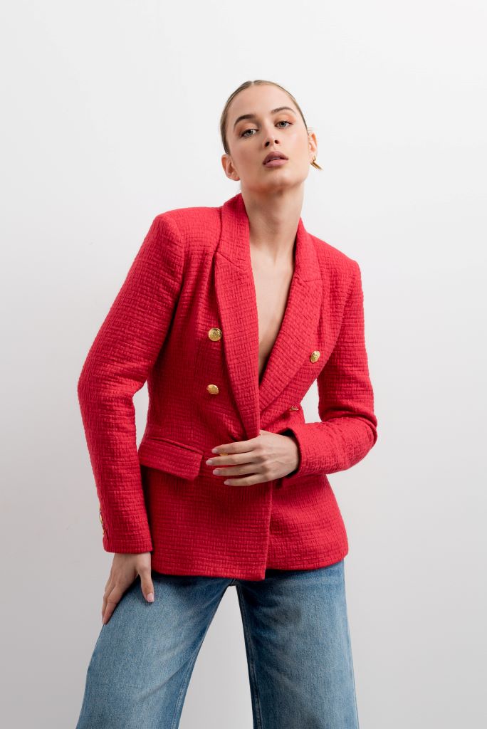 Blazer Piqué Rojo