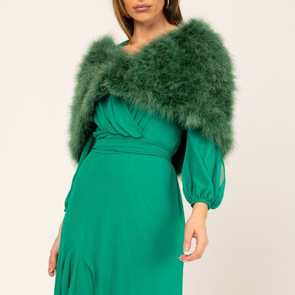 Estola de Fiesta erde Esmeralda MANGO ZARA