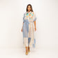 Kaftan estampado flores azul