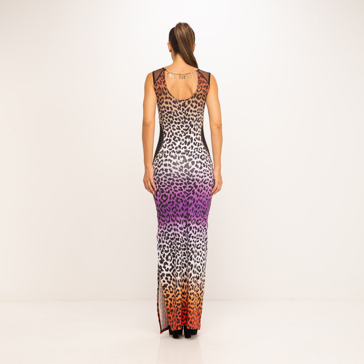 Vestido Animal Print Swaroski