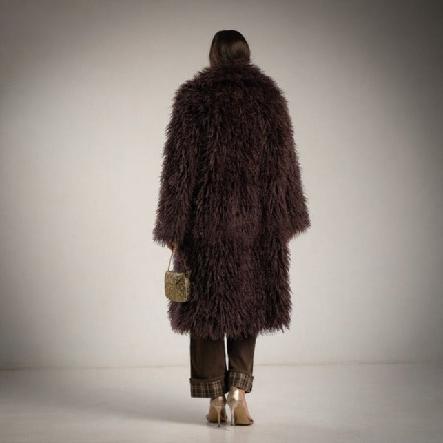 Abrigo Shaggy Marron Chocolate