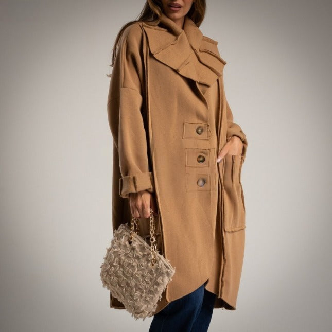 Abrigo oversize beige