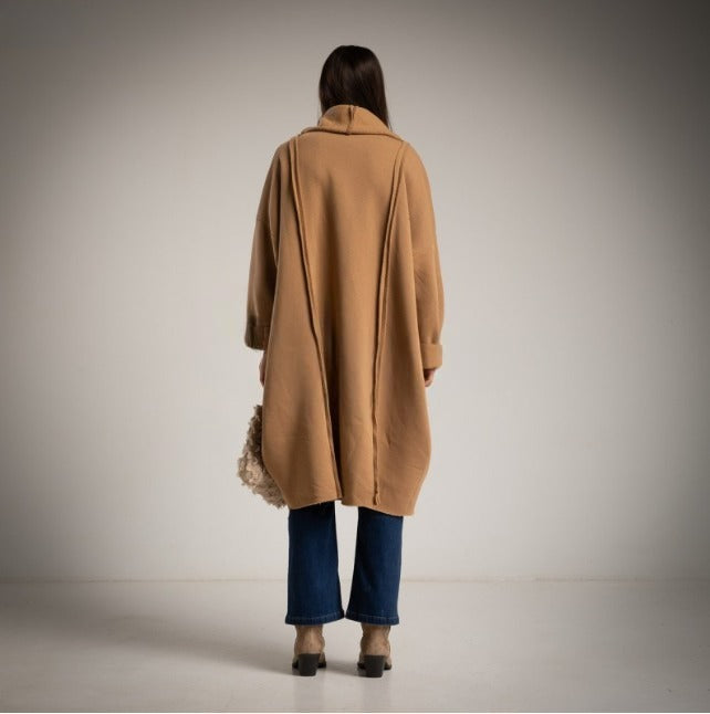 Abrigo oversize beige Moda50