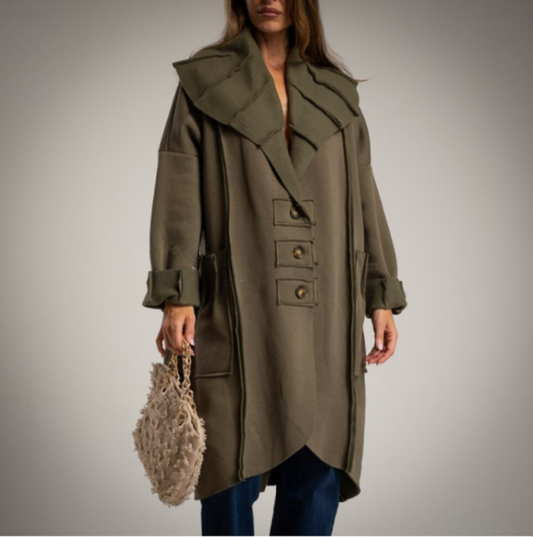 Abrigo oversize caqui