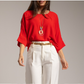 Blusa Manga Japonesa Rojo con colgante de regalo ZARA
