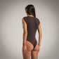 Body marron chocolate elegante