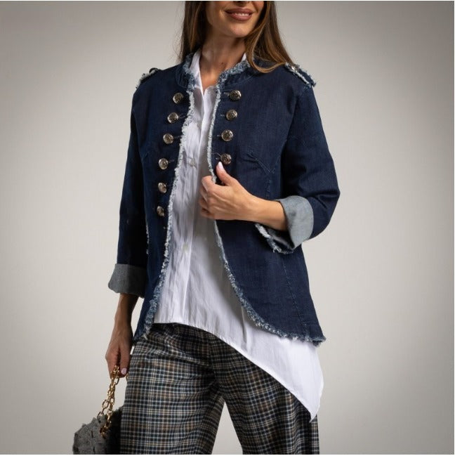 Chaqueta denim napoleonica azul