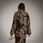 Chaqueta marron chocolate estampado pasley satinada estilo pijama