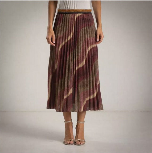 Falda Plisada Tay Day Burgundy