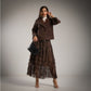 Falda de Tul con volantes estampado animal print marron chocolate