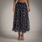 Falda de tul cuadros tartan negra