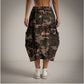 Falda globo de algodon camuflaje caqui