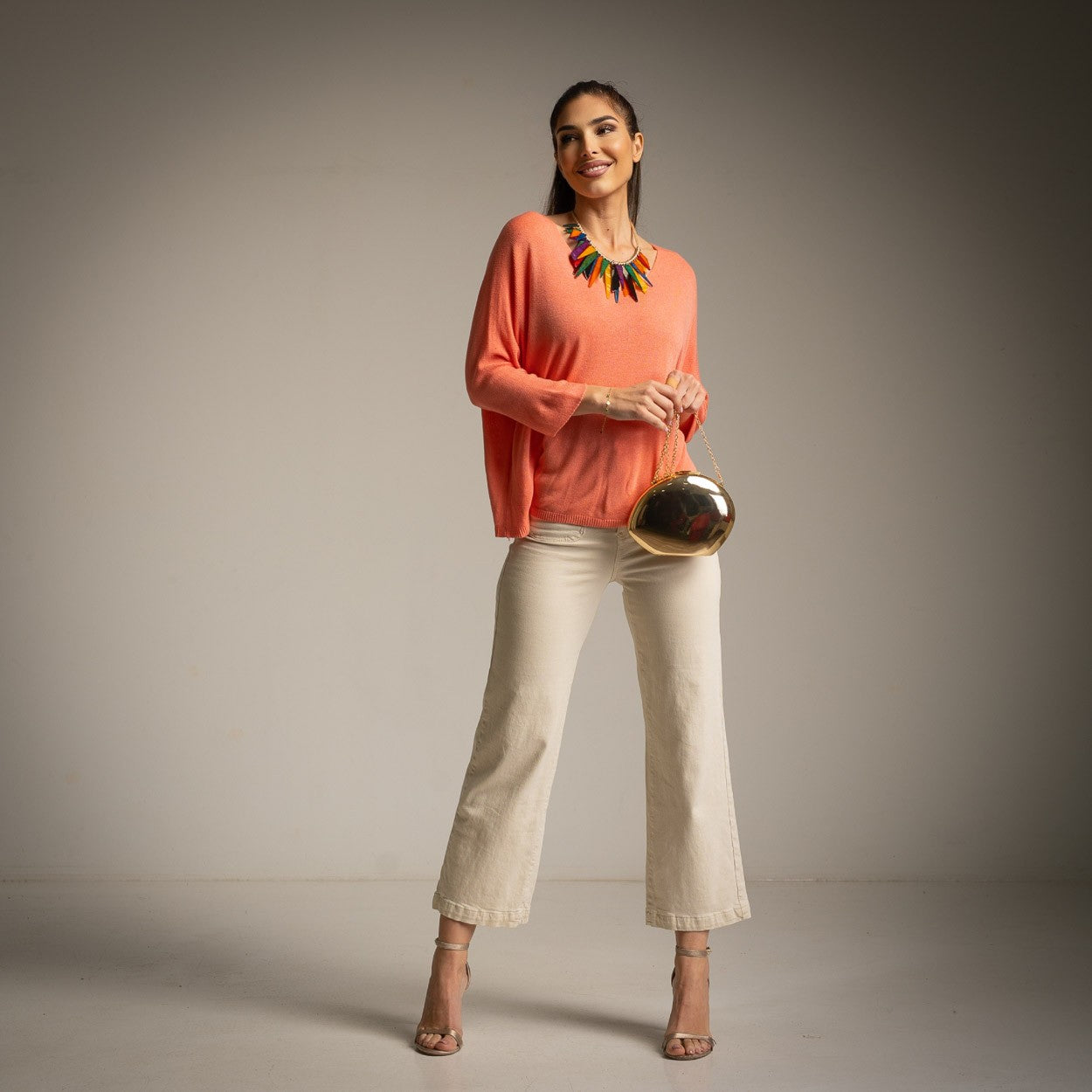 Jersey Fino de Angora Coral
