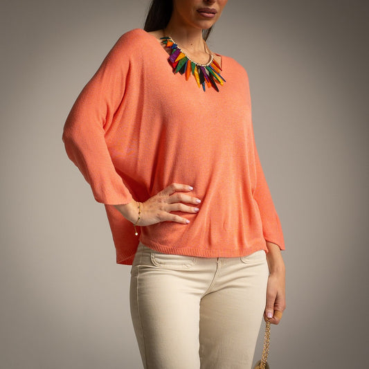 Jersey Fino de Angora Coral ZARA