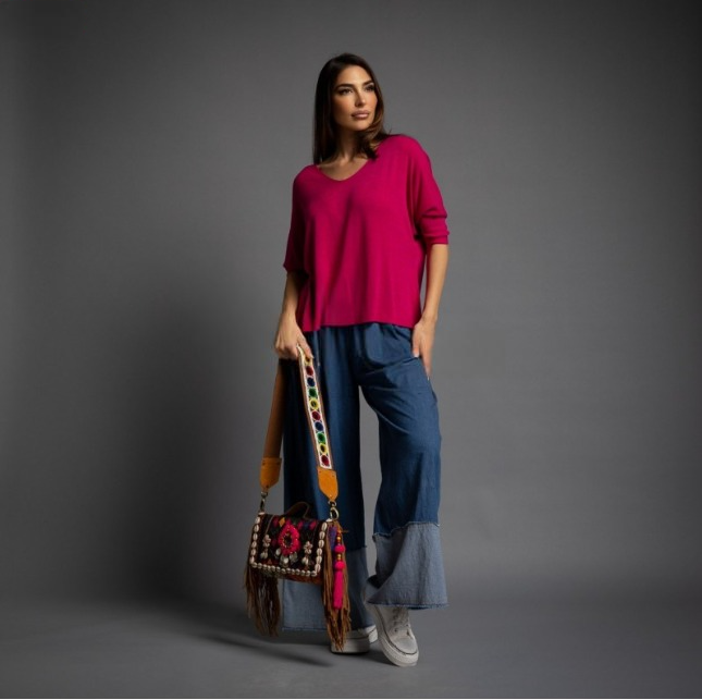 Jersey Fino de Angora Fucsia