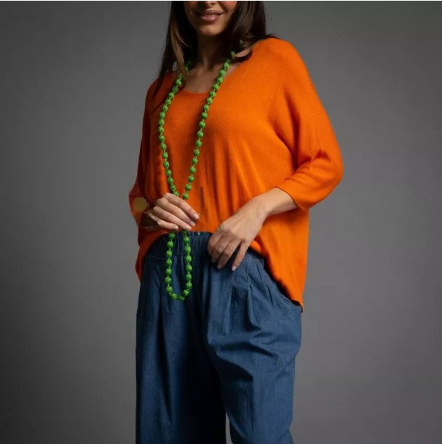 Jersey Fino de Angora Naranja