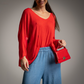 Jersey Fino de Angora Rojo 