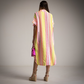 Kaftan Amarillo, rosa y azul Moda50