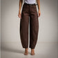 Pantalón Bombacho marrón chocolate de antelina
