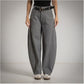 Pantalon bombacho espiga gris