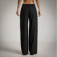 Pantalon con pinzas y cintura elastica traje etoile negro 