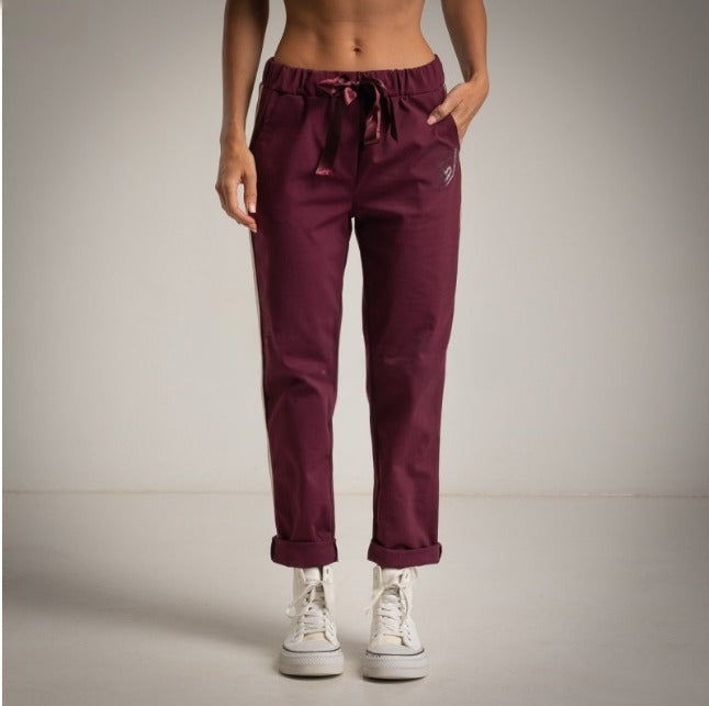 Pantalon sport color burgundy Moda50
