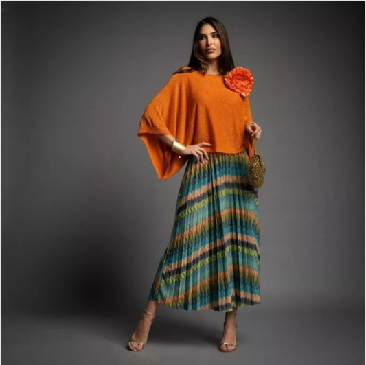 Sweater Capa Teja Naranja Caldero CHRIS BOTTI SHOP